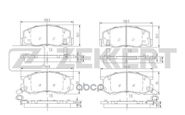 Колодки торм. диск. передн. Toyota Previa (R10 R20) 96- Zekkert арт. bs-2083