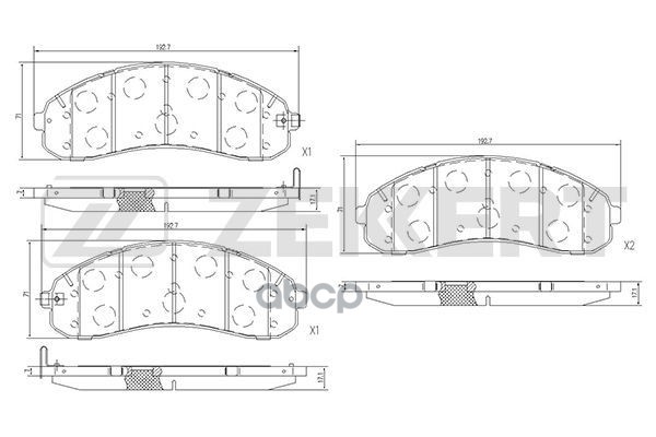 Колодки торм. диск. передн. Kia K3000S 00-  K4000S 00-  K3600 I-II 00- Zekkert арт. bs-2108