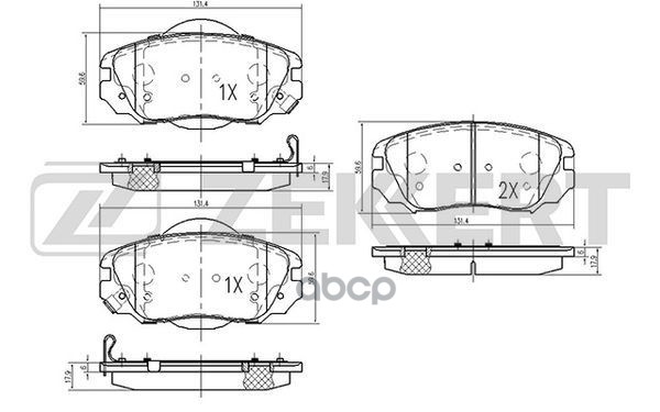 Колодки торм. диск. передн. Chevrolet Camaro V 11-  Malibu (V300) 12-  Opel Insignia 08-  Saab 9-5 ( Zekkert арт. bs-2113