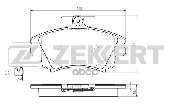 Колодки торм. диск. передн. Mitsubishi Carisma 97-  Volvo S40 96-  V40 97- Zekkert арт. bs-2230