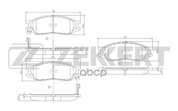 Колодки торм. диск. передн. Nissan Almera Classic (B10) 06-  Almera (N16) 00- Zekkert арт. bs-2323
