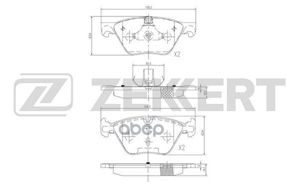 Колодки торм. диск. передн. BMW 5 (F10 F11) 10- Zekkert арт. bs-2388