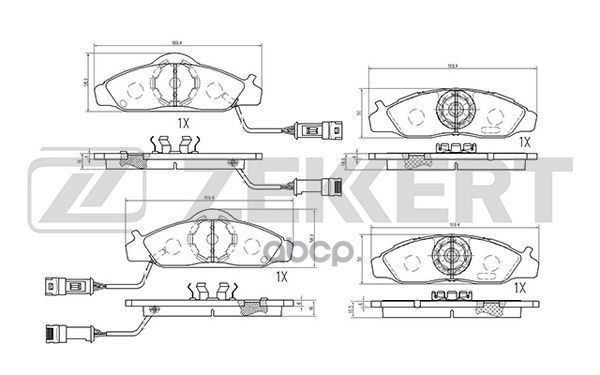 Колодки торм. диск. передн. Daewoo Musso (FJ) 99-  SsangYong Korando I-II 88-  Musso 93- Zekkert арт. bs-2421