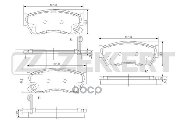 Колодки торм. диск. передн. Subaru Justy (JMA  MS) 95-  Suzuki Alto (EF  HA12  HA23) 94-  Swift (AA Zekkert арт. bs-2431