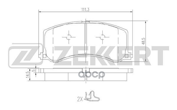 Колодки торм. диск. передн. Suzuki Baleno (EG) 95- Zekkert арт. bs-2432