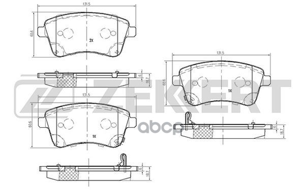 Колодки торм. диск. передн. Kia Venga 10- Zekkert арт. bs-2437