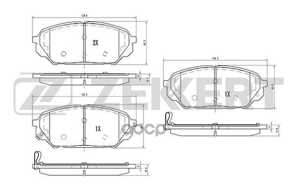 Колодки торм. диск. передн. Hyundai ix55 08- Zekkert арт. bs-2438