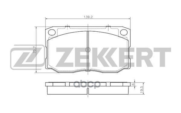 Колодки Торм. Диск. Передн. Hyundai Hd Light 06- Zekkert арт. bs-2439