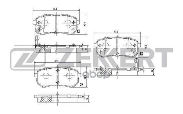 Колодки торм. диск. задн. Hyundai i10 08-  Kia Picanto 04- Zekkert арт. bs-2442