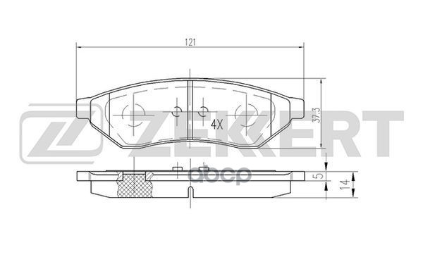 Колодки торм. диск. задн. Chevrolet Epica (V250) 05-  Evanda (V200) 02-  Daewoo Evanda (KLAL) 02-  M Zekkert арт. bs-2461