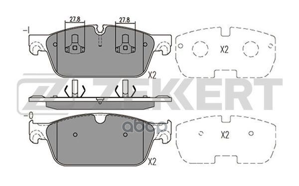 Колодки торм. диск. передн. MB GL-Class (X166) 12-  GLE (W166) 15-  GLE Coupe (C292) 15-  GLS (X166) Zekkert арт. bs-2467