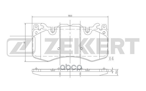 Колодки торм. диск. передн. Land Rover Discovery IV 09-  Range Rover III-IV 09-  Range Rover Sport I Zekkert арт. bs-2530