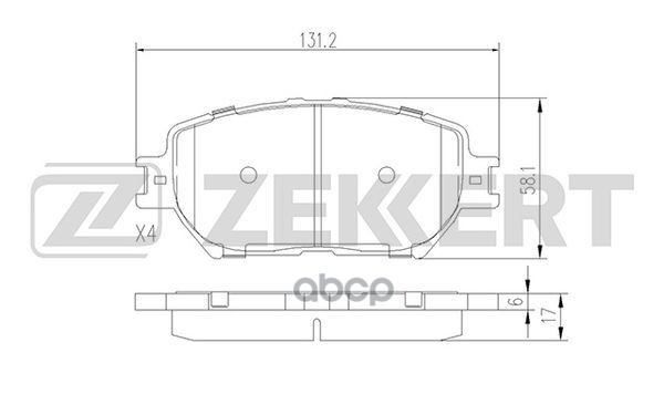 Колодки торм. диск. передн. Toyota Camry (V30) 01-  Crown (S180  S200) 03-  Isis (M10) 04- Zekkert арт. bs-2706