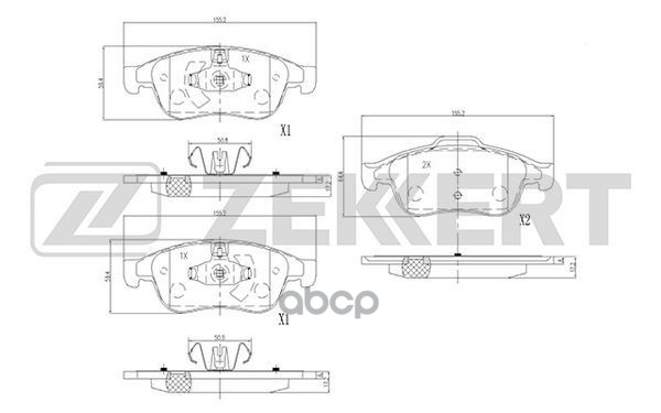 Колодки торм. диск. передн. Nissan Terrano (D10) 14-  Renault Captur 13-  Duster 11-  Fluence 10-  M Zekkert арт. bs-2800