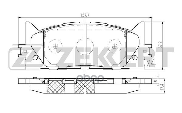 Колодки торм. диск. передн. Lexus ES 250 350 (V40  V60) 06-  Toyota Aurion (V50) 12-  Camry (V40 V50 Zekkert арт. bs2804