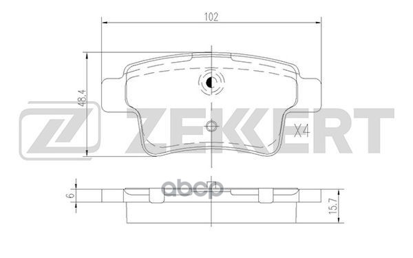 Колодки торм. диск. задн. Citroen C4 Picasso 06-  C4 Grand Picasso 06- Zekkert арт. bs-2824