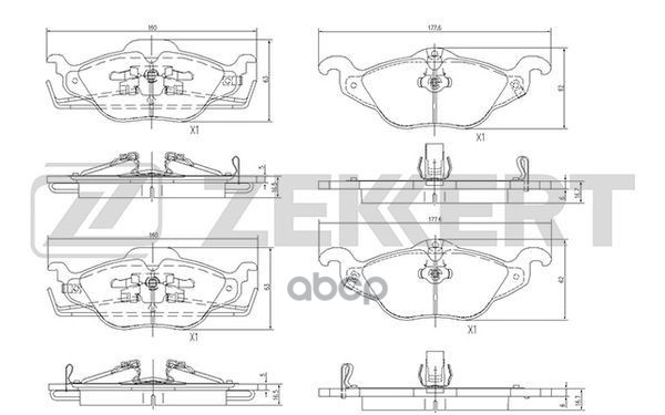 Колодки торм. диск. передн. Opel Astra F 91-  Astra G 98-  Astra H 07- Zekkert арт. bs-2835