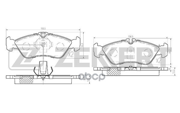 Колодки торм. диск. задн. MB G-Class (W463) 89-  Sprinter 2-t (901 902) 95-  Sprinter 3-t (903) 95- Zekkert арт. bs-2846