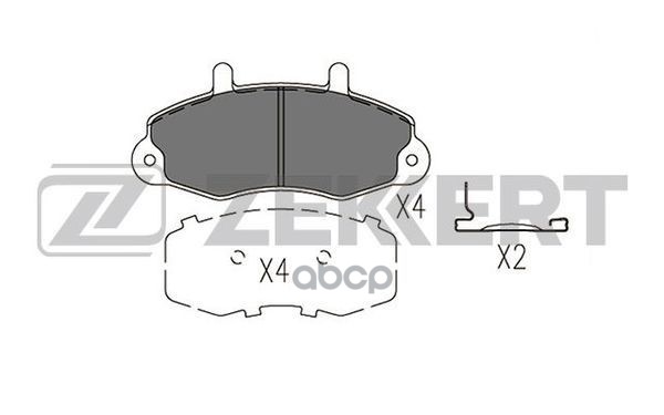Колодки торм. диск. передн. Ford Transit III-IV 85-  Transit Tourneo 94- Zekkert арт. bs-2866