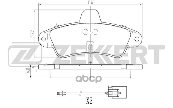 Колодки торм. диск. задн. Ford Cougar 00-  Mondeo I-II 93- Zekkert арт. bs-2871