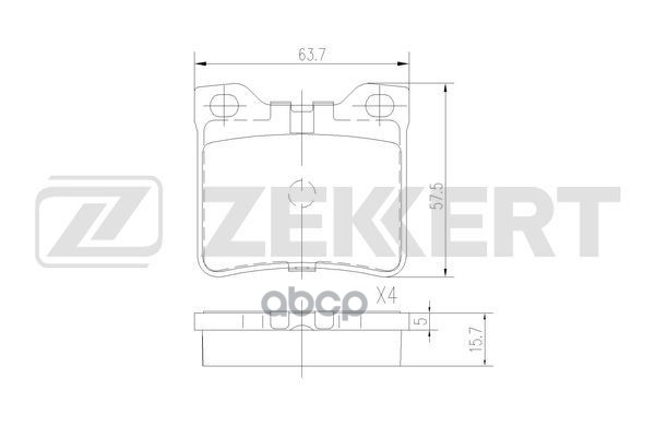 Колодки торм. диск. задн. Peugeot 406 95-  605 90- Zekkert арт. bs-2887