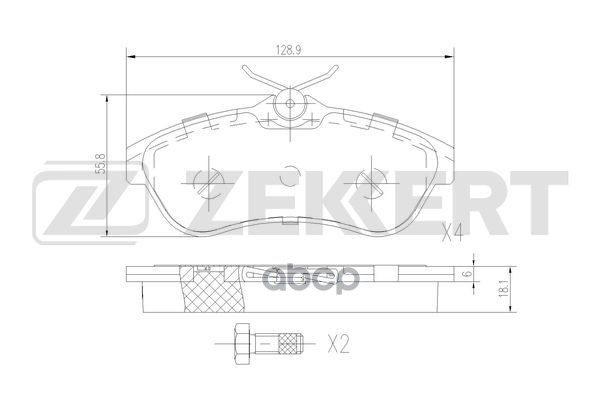 Колодки торм. диск. передн. Citroen C2 05-  C3 02- Zekkert арт. bs-2921