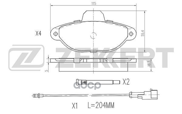 Колодки торм. диск. передн. с датчиком Chevrolet Volt 11-  Fiat 500 (312) 07-  Panda (169) 03-  Ford Zekkert арт. bs-2939
