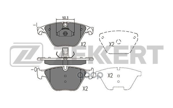 Колодки торм. диск. передн. BMW 5 (F07 F10 F11) 09-  6 (F06 F12 F13) 11-  7 (F01 F02 F01N F02N F03 F Zekkert арт. bs-2946