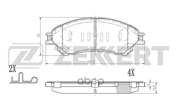 Колодки торм. диск. передн. Suzuki SX4 (JY) 13- Zekkert арт. bs-2974