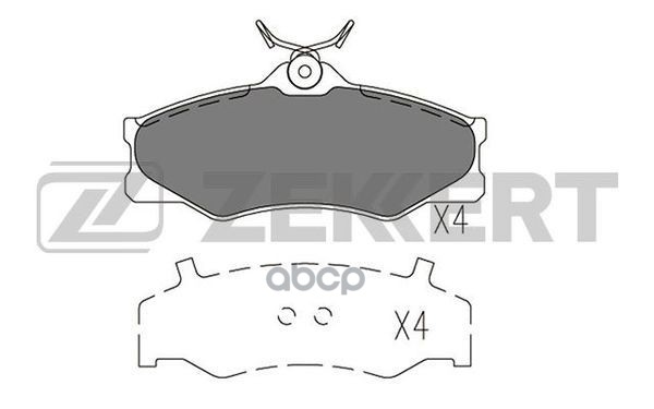 Колодки торм. диск. передн. VW Transporter III 84- Zekkert арт. bs-2977