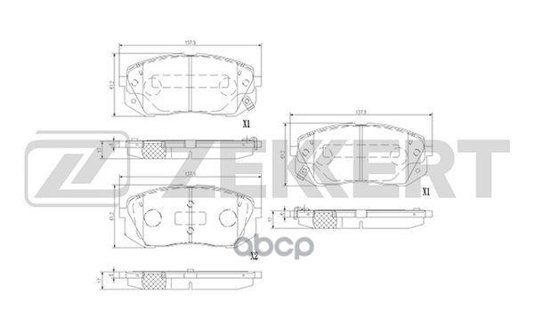 Колодки торм. диск. передн. Hyundai i40 15- Zekkert арт. bs-3021