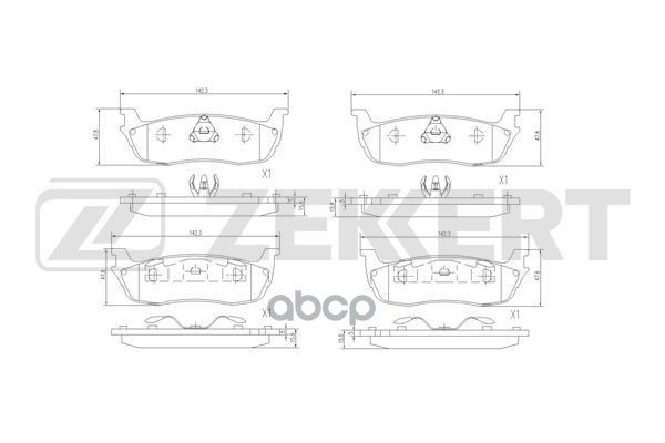 Колодки торм. диск. задн. Lincoln Navigator 97- Zekkert арт. bs-3029
