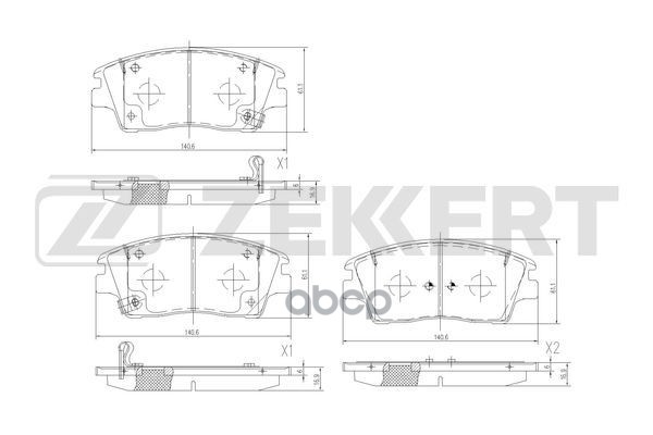 Колодки торм. диск. передн. Hyundai Tucson III 15-  Kia Sportage VII 15- Zekkert арт. bs-3061