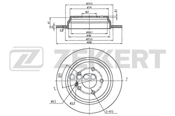 Диск торм. задн. MB Viano (639) 03-  Vito (639) 03- Zekkert арт. bs-5417