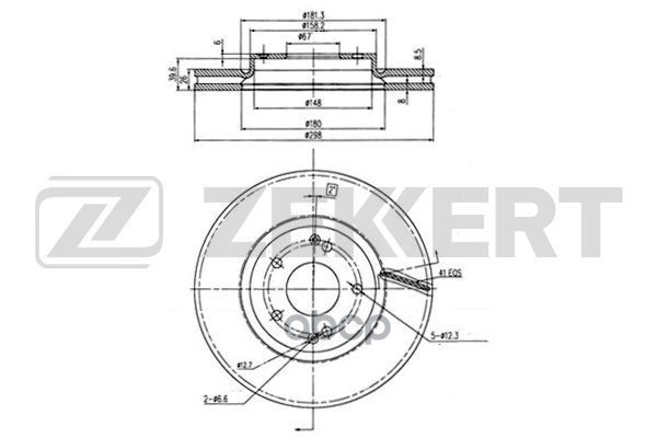 Диск торм. перед. SSANGYONG New Actyon/Korando 10- Zekkert арт. bs-5647