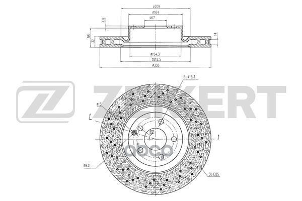 Диск торм. перед. MB S-Class (221) 05- Zekkert арт. bs-5774