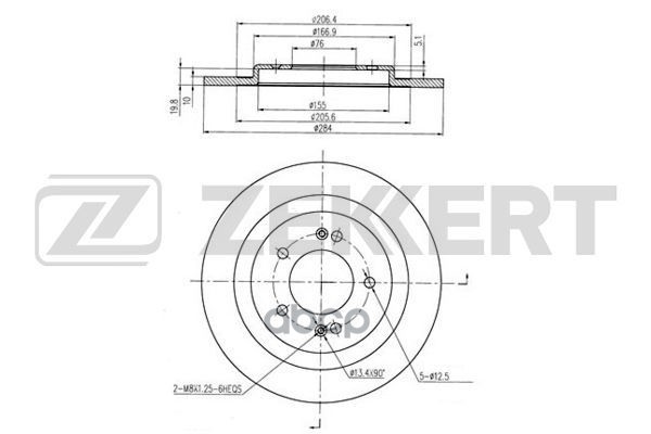 Диск торм. задн. Hyundai i40 11- Zekkert арт. bs-5996