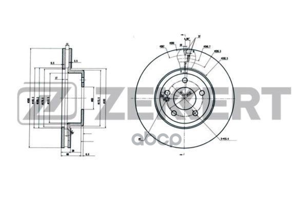 Диск торм. перед. MB C-Class (205) 13-  E-Class (213  238) 16- Zekkert арт. bs-6194