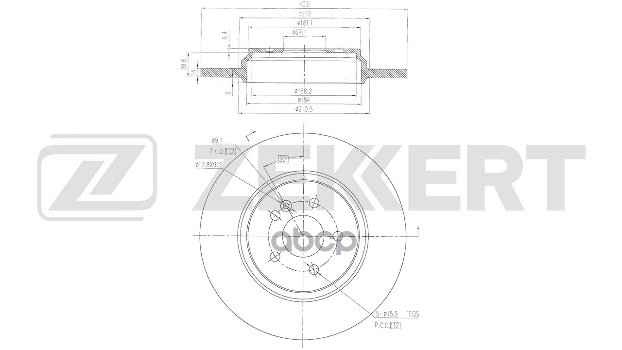Диск Тормозной Задн. Mb M-Class (W163) 98- Zekkert арт. bs-6682