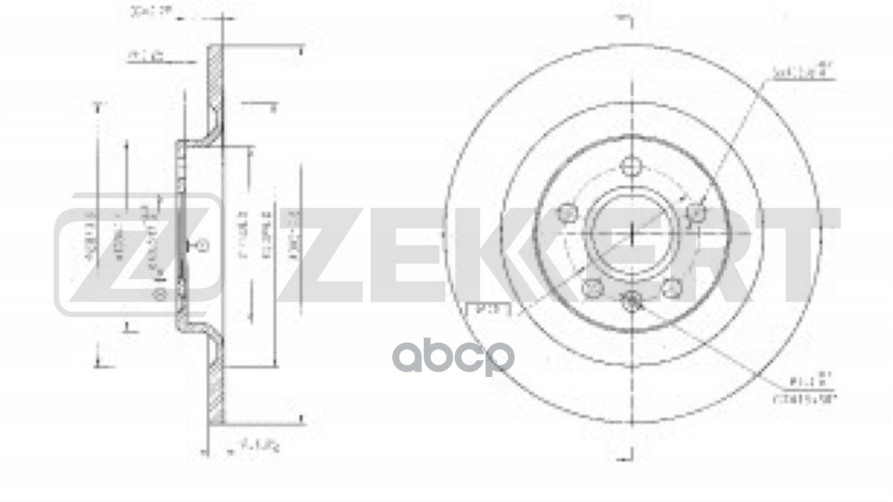 Диск тормозной задн. Geely Tugella 19- Zekkert арт. bs-6823
