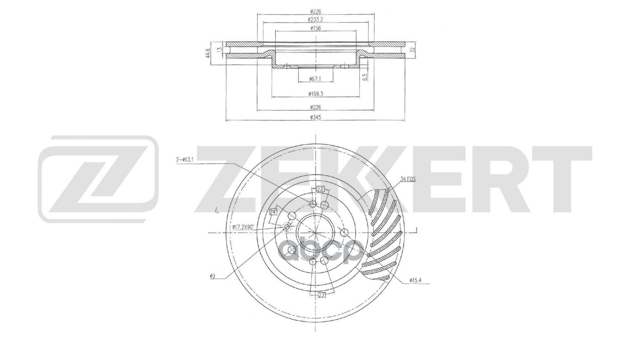 Диск тормозной передний MB M-Class (W163) 98- Zekkert арт. bs-6852