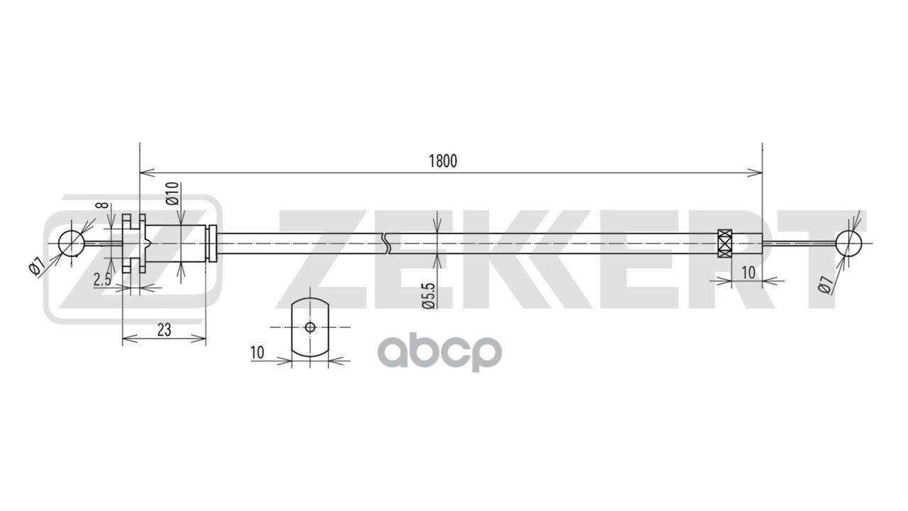 Трос капота VW Passat III  IV 88-  Passat Variant III  IV 88- Zekkert арт. bz-1389