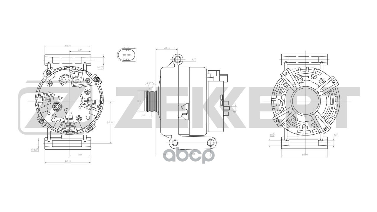 Генератор Ford Ranger III 11-  Transit VII 11- Zekkert арт. ge-1009