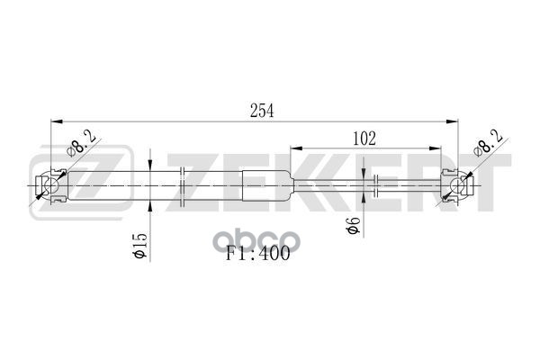 Пружина газовая капота BMW 7 (E32) 85-  Seat Malaga 85- Zekkert арт. gf-1027