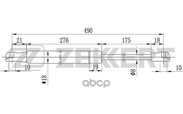 Пружина газовая капота Hyundai Sonata IV 98- Zekkert арт. gf-1598