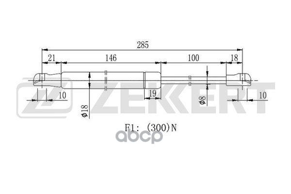 Пружина Газовая Капота Vw Transporter Iv 98- Zekkert арт. gf-2206