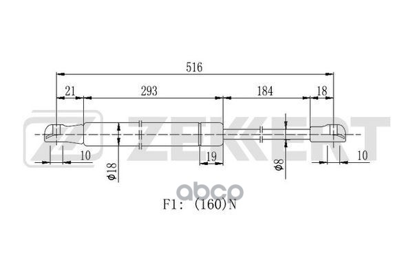 Пружина газовая капота Lexus GS (_S19_) 05- Zekkert арт. gf-2209