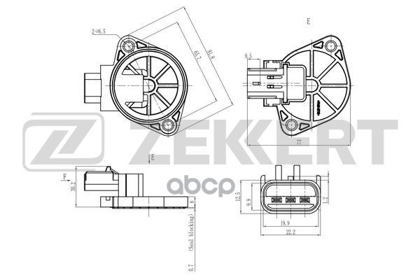 Датчик положения распредвала Mitsubishi Eclipse II 95-  Chrysler Voyager/Grand Voyager III  IV 95- Zekkert арт. se-4043