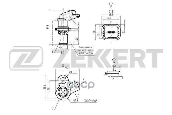 Датчик положения коленвала Citroen Berlingo 00-  C4 04-  Xsara 99- Zekkert арт. se-4083
