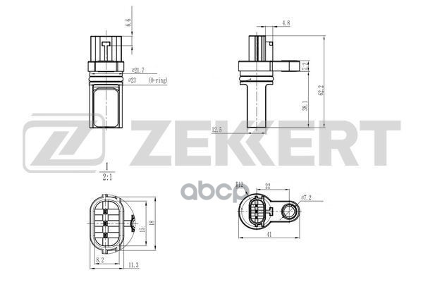 Датчик положения коленвала Nissan Pathfinder (R51) 06- Zekkert арт. se-4099